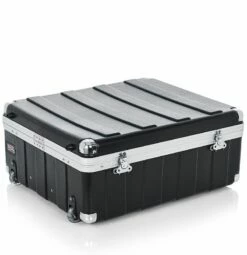 Gator 6.5 In. Deep 12U Pop-Up Mixer Rack Case W/ Wheels -travel storage Shop gator g mix 12 pu closed left
