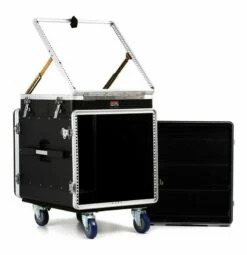 Gator 12U Top, 10U Side Pop-Up Console Rack Case W/ Casters -travel storage Shop gator grc 12x10 pu lid