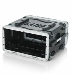 Gator 19 In. Deep 4U Molded Rolling Rack Case -travel storage Shop gator grr 4l open left