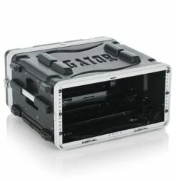 Gator 19 In. Deep 4U Molded Rolling Rack Case -travel storage Shop gator grr 4l open right