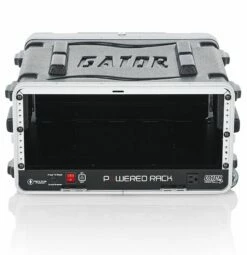 Gator 19 In. Deep 4U Molded Powered Rolling Rack Case -travel storage Shop gator grr 4pl us open front