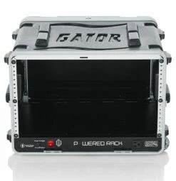 Gator 19 In. Deep 6U Molded Powered Rolling Rack Case -travel storage Shop gator grr 6pl us open front