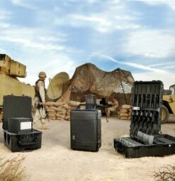 Pelican 1690NF Large Wheeled Transport Case With Empty Interior -travel storage Shop pelican 1690 app military