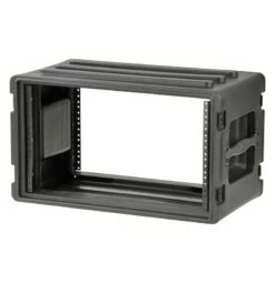 SKB 6U Roto Molded Shallow Rack -travel storage Shop skb 1skb r6s open left