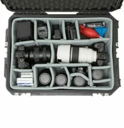 SKB ISeries 3i 2215-8 Wheeled Shipping Case W/ Think Tank Dividers -travel storage Shop skb 3i 2215 8b dividers equipment upclose