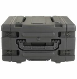 SKB 20 In. 4U Roto Shockmount Rolling Rack -travel storage Shop skb 3skb r04u20w closed front