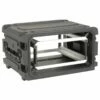 SKB 20 In. 4U Roto Shockmount Rolling Rack -travel storage Shop skb 3skb r04u20w open right