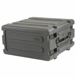 SKB 20 In. 6U Roto Shockmount Rolling Rack -travel storage Shop skb 3skb r06u20w closed left