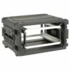 SKB 20 In. 6U Roto Shockmount Rolling Rack -travel storage Shop skb 3skb r06u20w open right