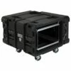 SKB 24 In. Deep 6U Roto Shock Rack 1 SKB 24 In. Deep 6U Roto Shock Rack -travel storage Shop skb 3skb r906u24 open right