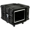 SKB 24 In. Deep 8U Roto Shock Rack -travel storage Shop skb 3skb r908u24 open right