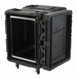 SKB 24 In. Deep 14U Roto Shock Rack -travel storage Shop skb 3skb r914u24 open left